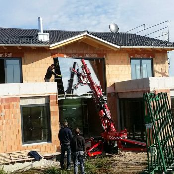 Anlieferung und Montage Fenster